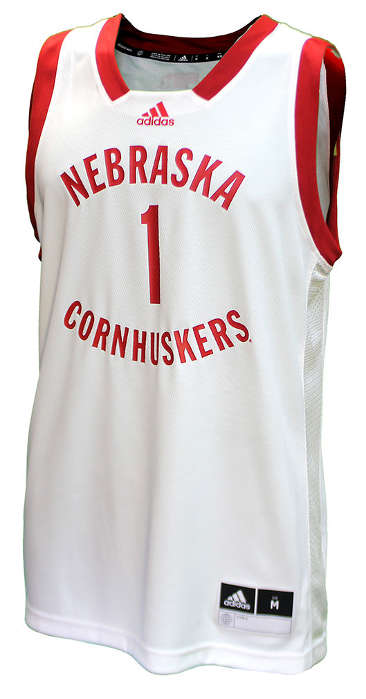 Adidas #1 Nebraska Swingman Basketball Home Court Jersey