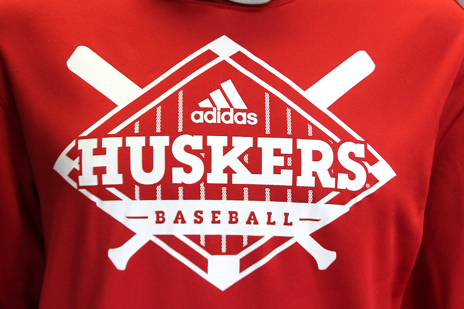 Adidas Huskers Team Issue Baseball Launch Pullover Hoodie
