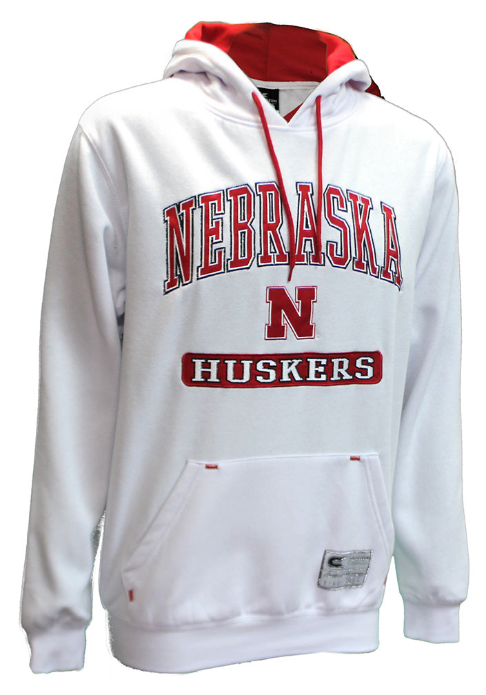 Nebraska Huskers Big-Play Pullover Hoodie - White