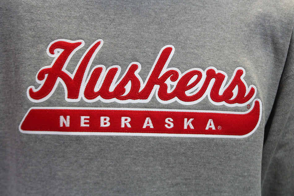 Nebraska Huskers Campbell Grey Crewneck
