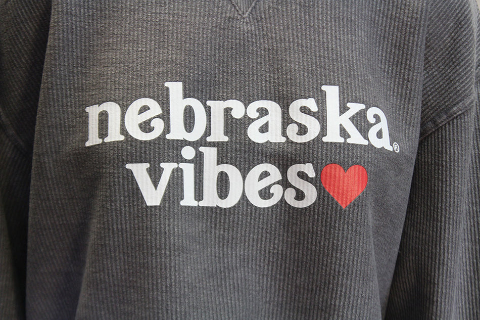 Womens Husker Vibes Corded Chicka-D Pullover