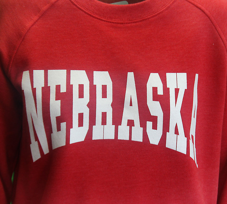 Womens Nebraska Arch Squeeze Boxy Raglan
