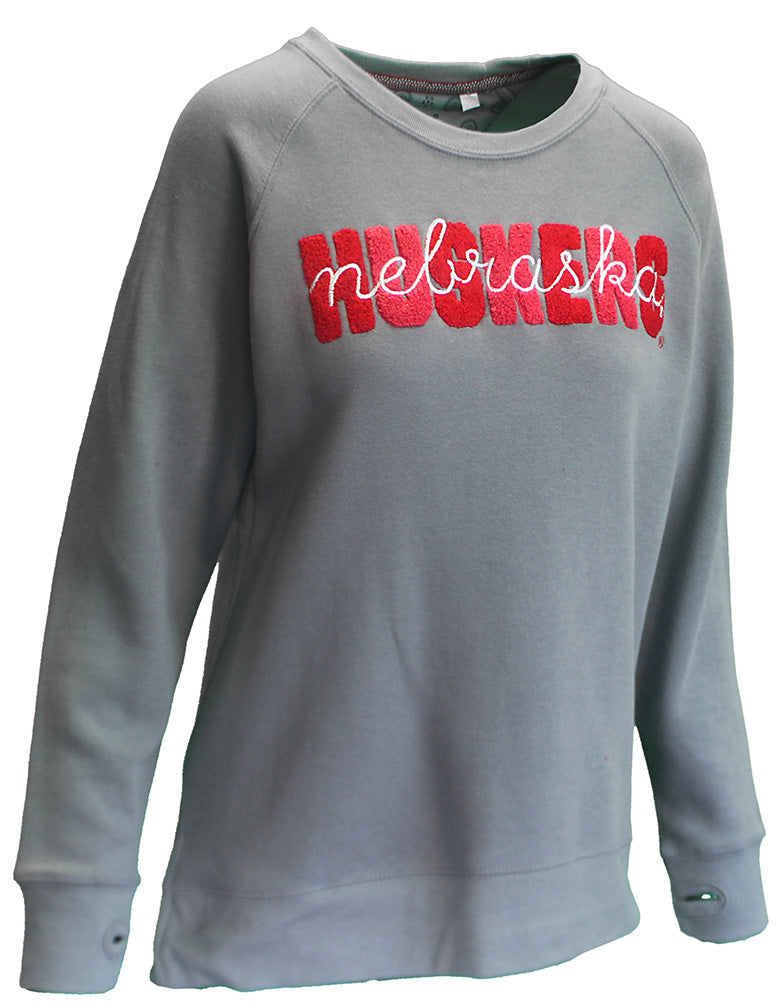 Womens Nebraska Pinehurst Oversized Crew