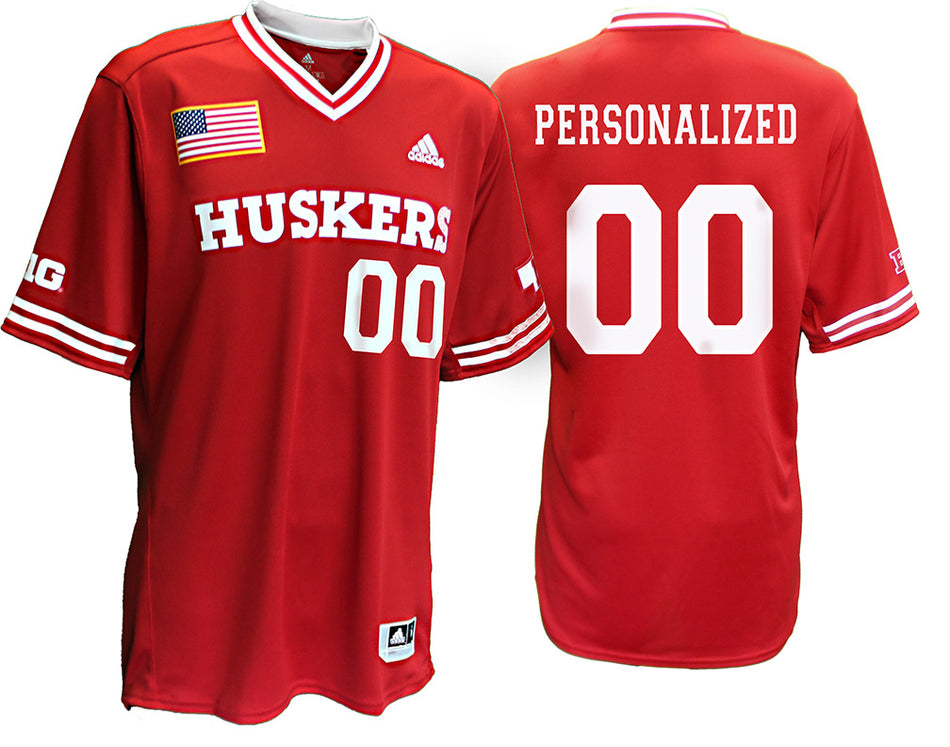 Adidas Huskers Personalized Custom Baseball Jersey
