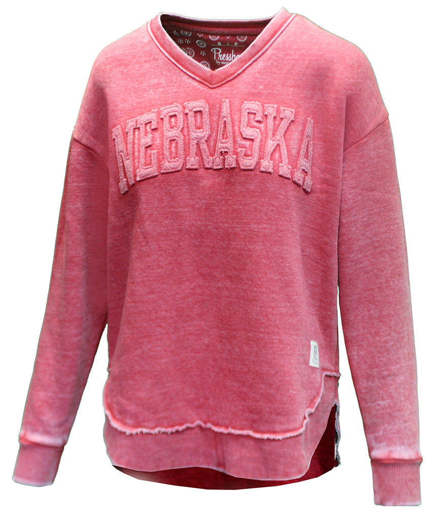 Womens Vintage Wash Nebraska West Hall VNeck Sweat