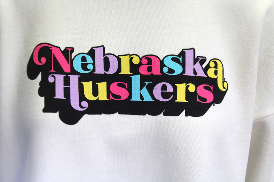 Womens Oversized La Jolla Nebraska Huskers Crew