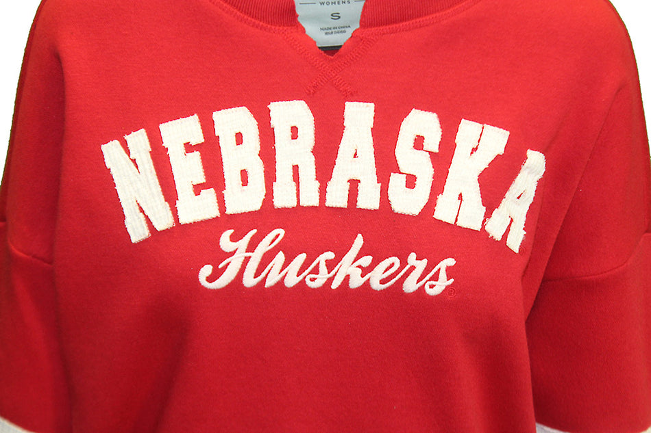 Ladies Nebraska Huskers Tailgate V Notch Crew