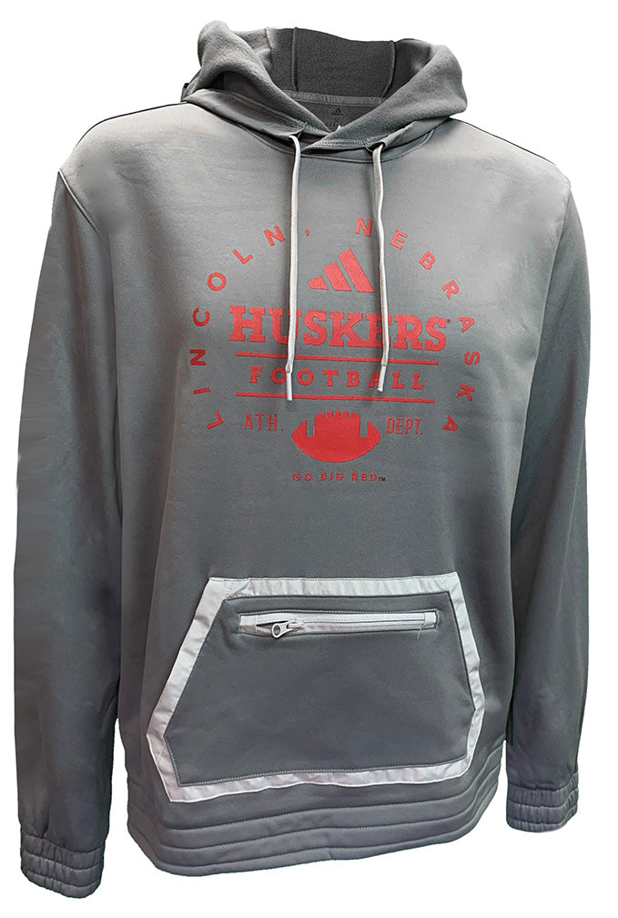Adidas 2024 Team Issue Huskers Football All Around Hoodie