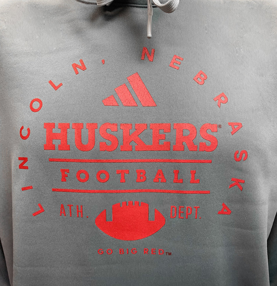 Adidas 2024 Team Issue Huskers Football All Around Hoodie