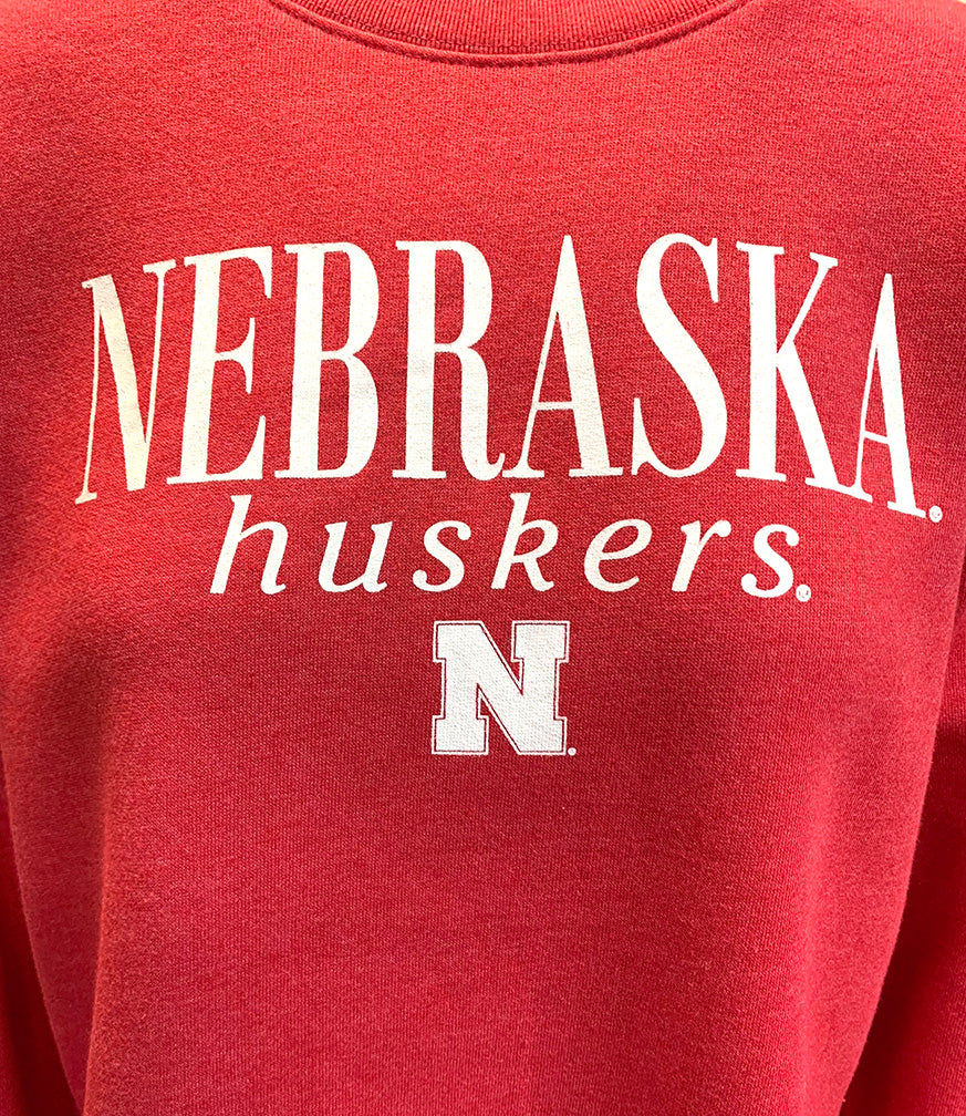 Womens Vintage Nebraska Huskers Crewneck