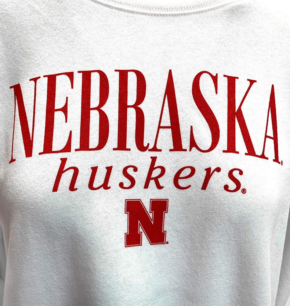 Womens Varsity Nebraska Huskers Crewneck