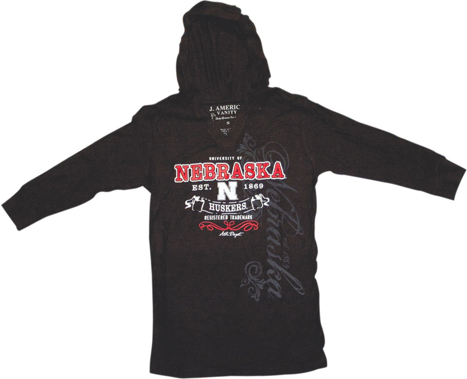 3/4 Blk Slub Hoody, Ladies