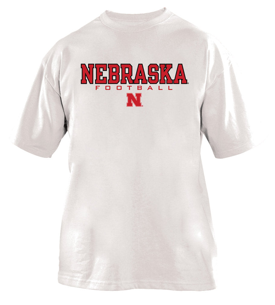 White Nebraska Football Tee