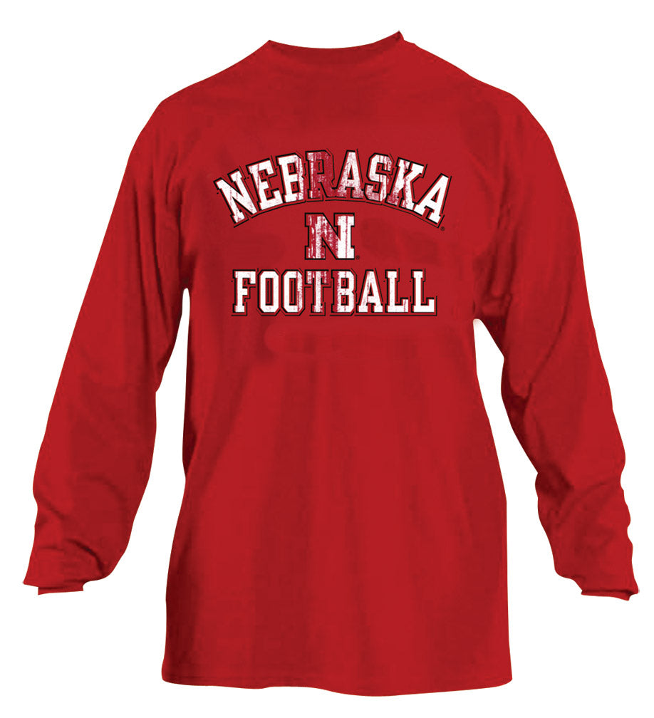 Basic Red Nebraska Football L/S