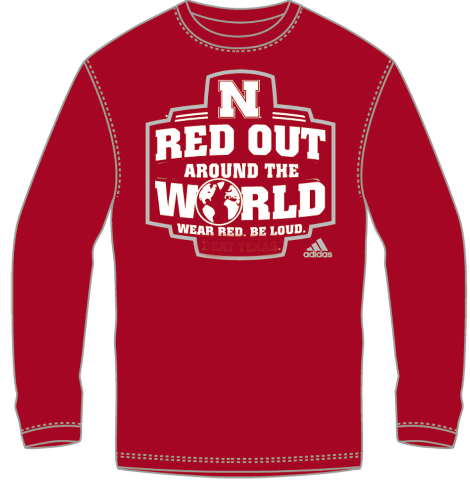 Red Out Around The World Long Sleeve