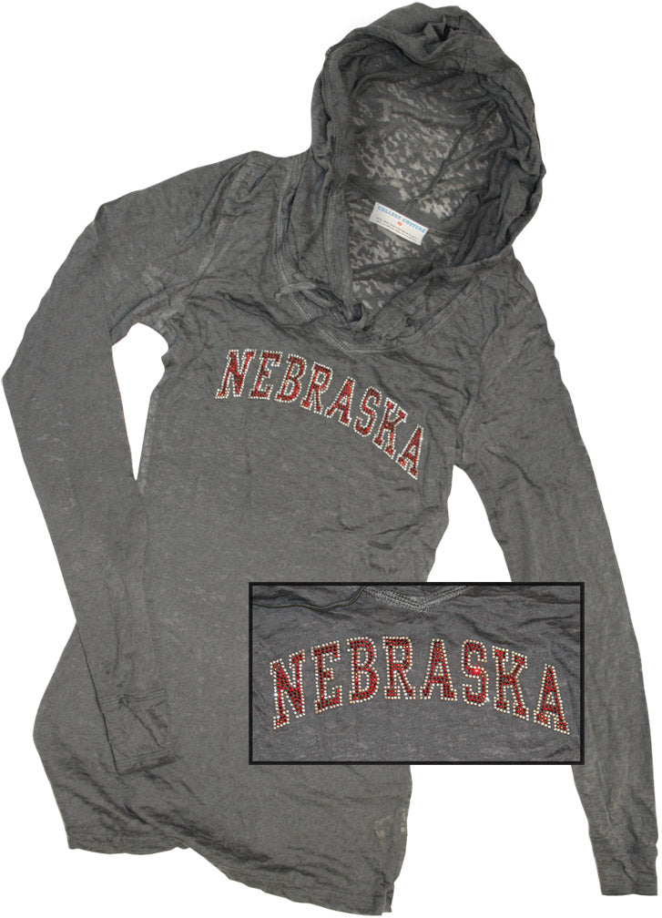 W. JUNIORS L/S CHARCOAL BURNOUT