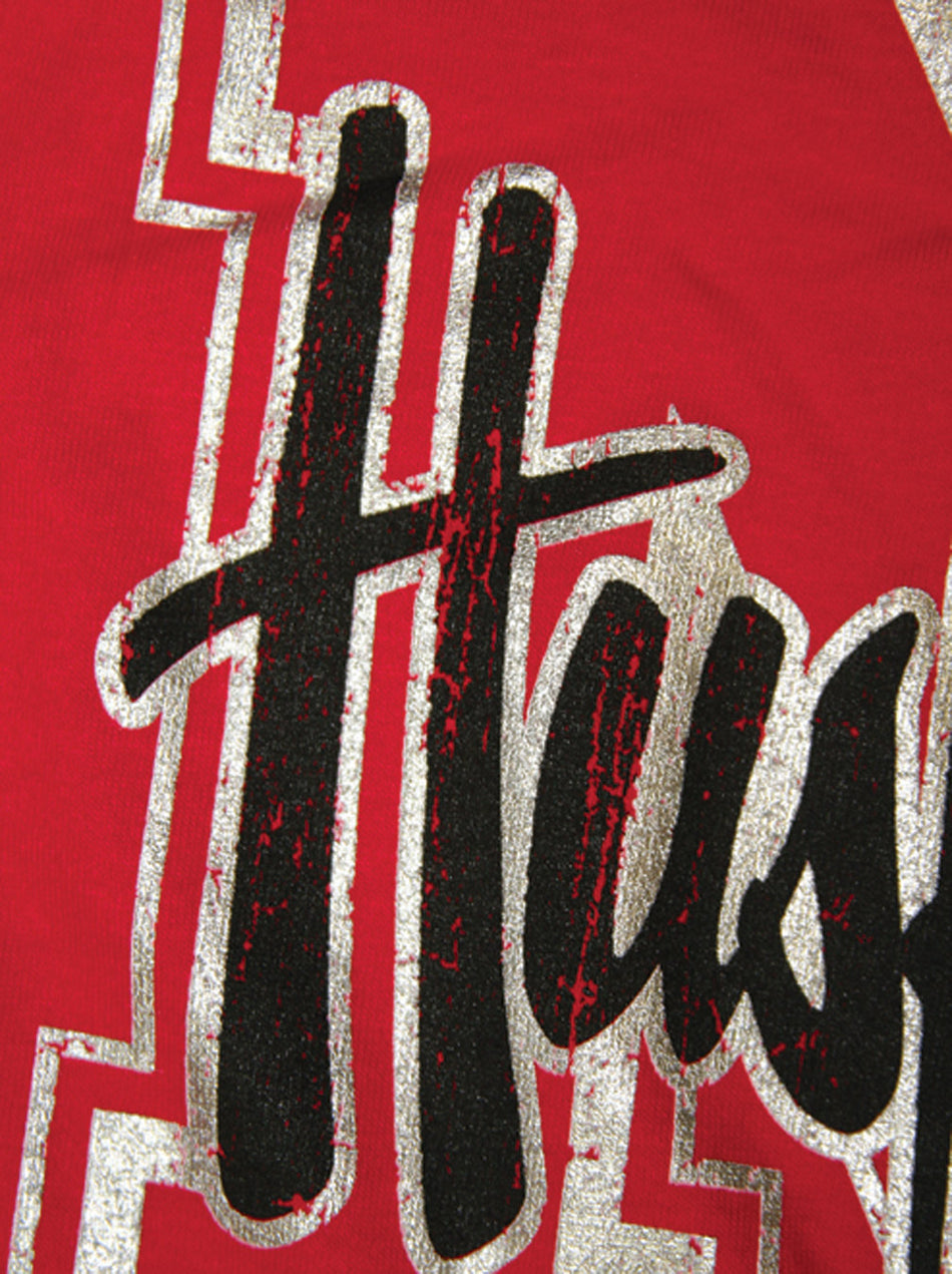 RED S/S TEE W/ NEB FOIL