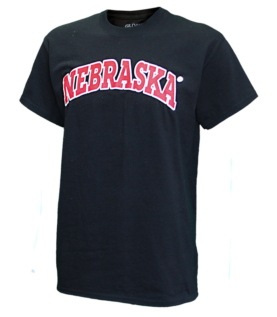 Black Bold Nebraska Arch Tee