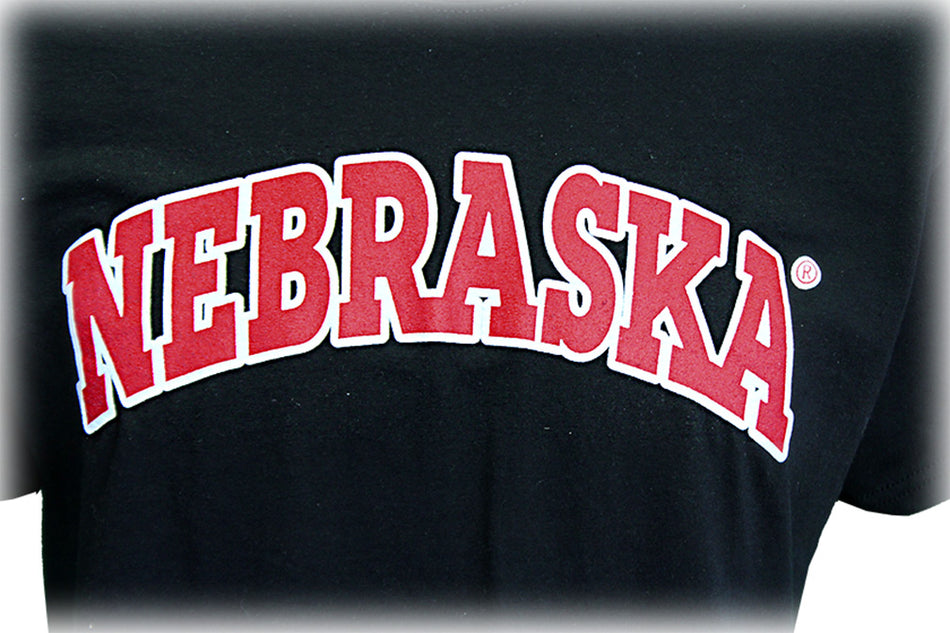 Black Bold Nebraska Arch Tee