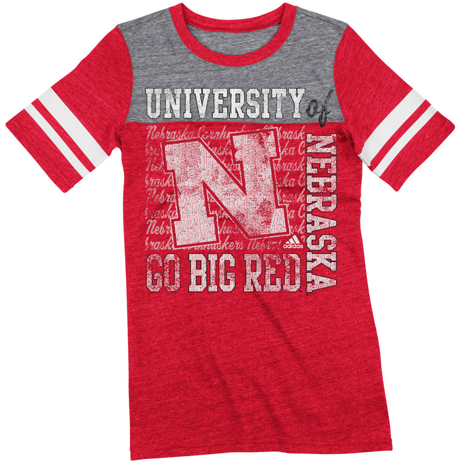 AD W. RED GBR TRI-BLEND SPORTY TEE