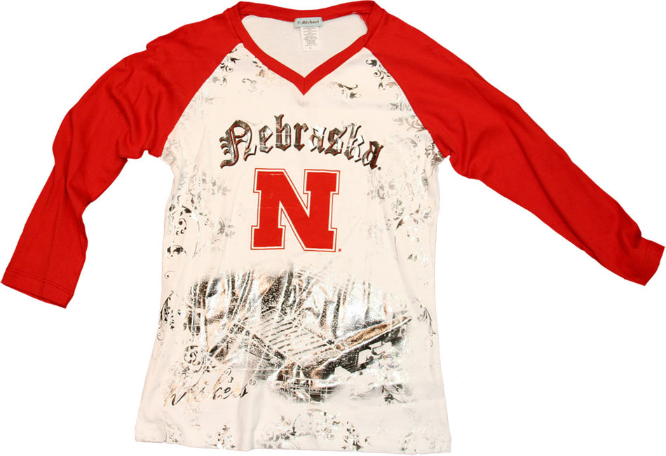 W. MISSY WHT STADIUM 3/4SLV TEE P.MICHAEL