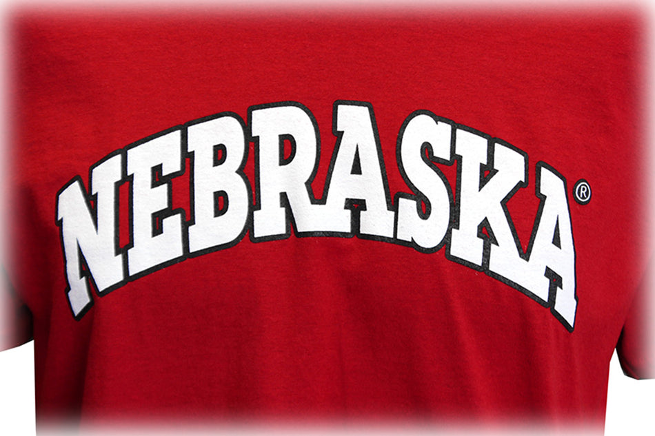 Red Bold Nebraska Arch Tee