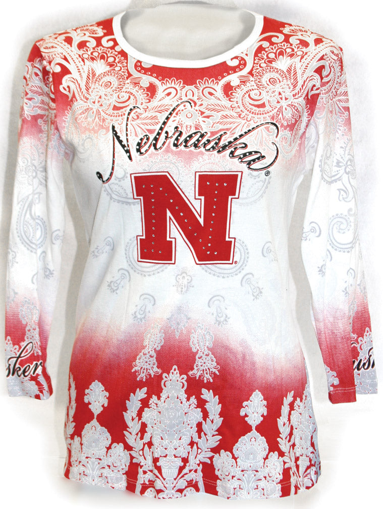 Ladies Dipdye 3/4 Sleeve Tee