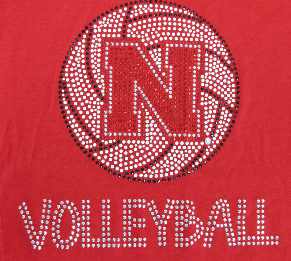 Womens Volleyball Bling Tee