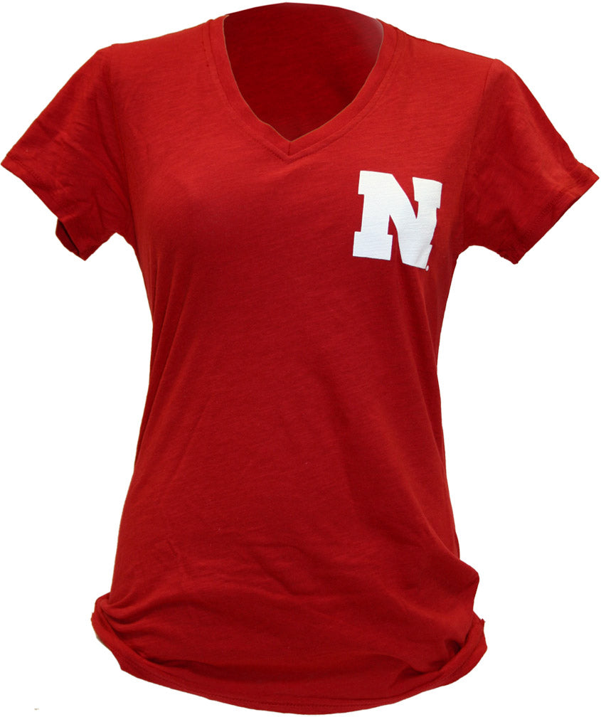 Ladies Red N Huskers Tee