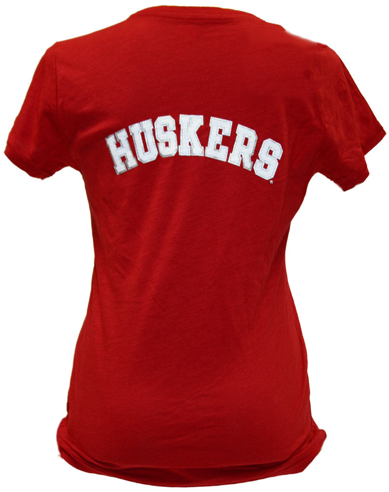 Ladies Red N Huskers Tee