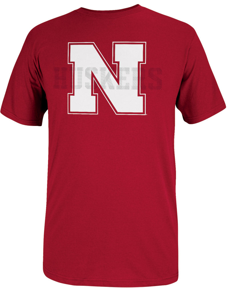 Adidas Red N Huskers Short Sleeve Tee