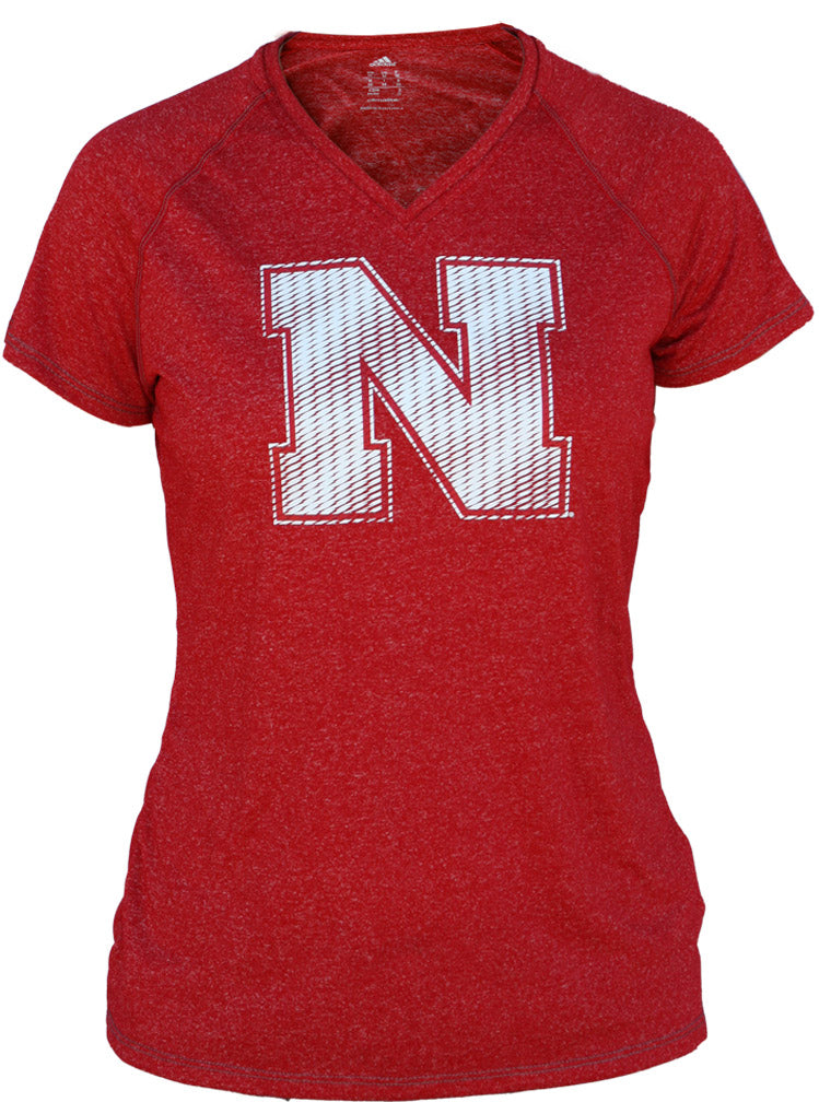 Adidas Red Women's Razor N Short Sleeve Climalite Tee