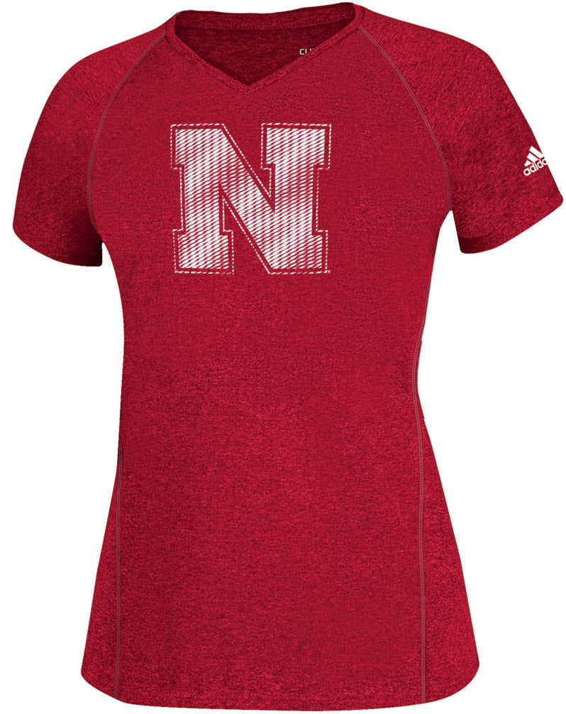 Adidas Red Women's Razor N Short Sleeve Climalite Tee
