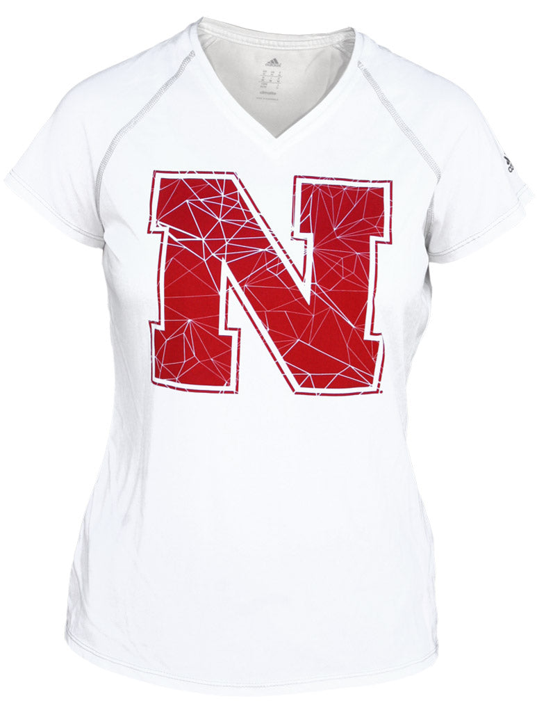 Adidas White Women's Cut Above Logo Tee