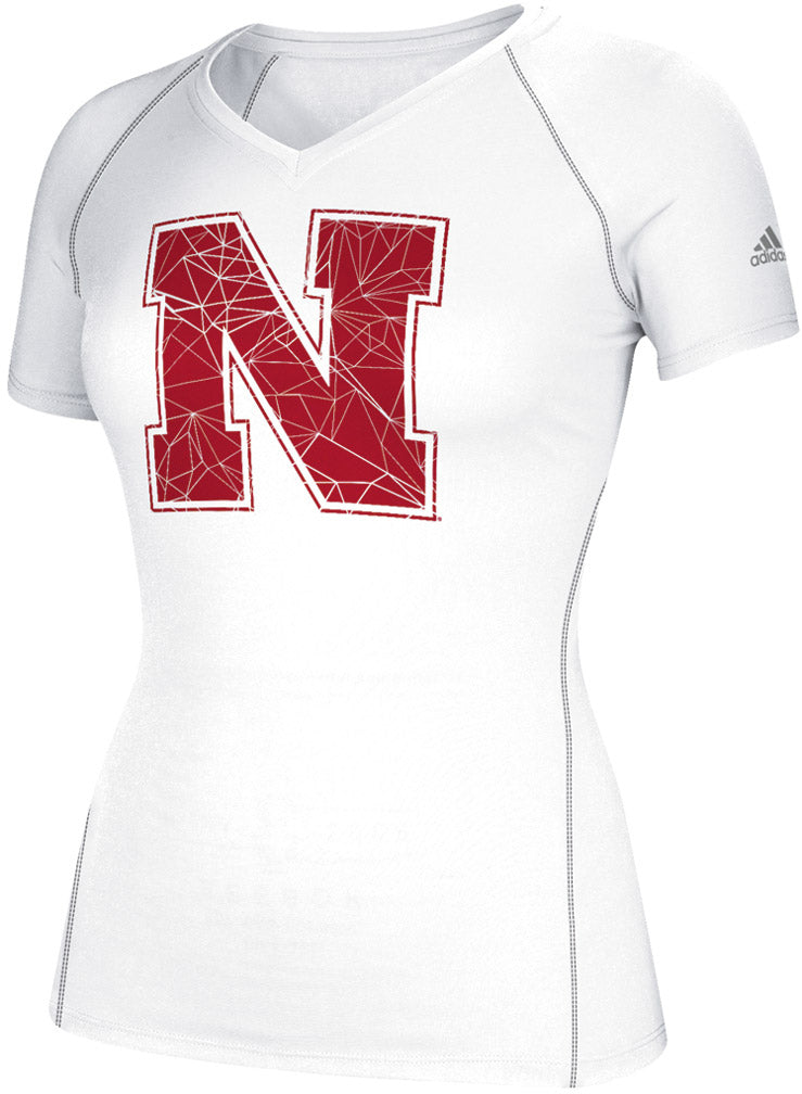 Adidas White Women's Cut Above Logo Tee