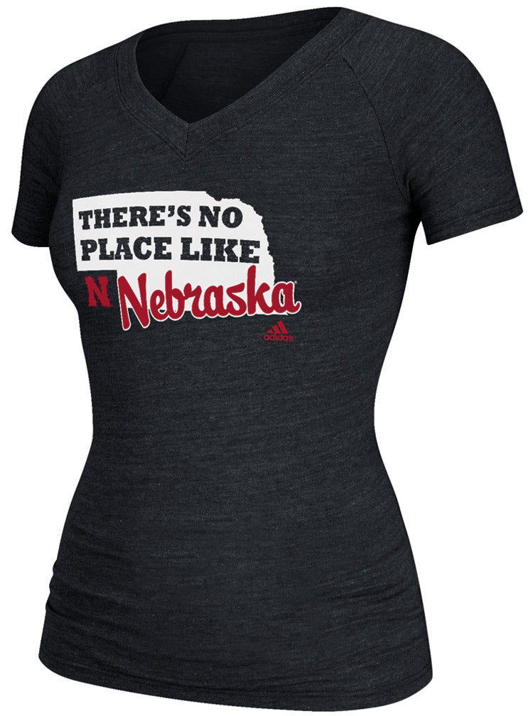 Adidas Women's Black No Place Like Nebraska Tee