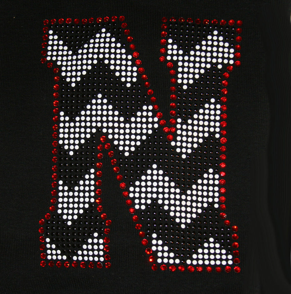 Black Chevron N Bling Tee