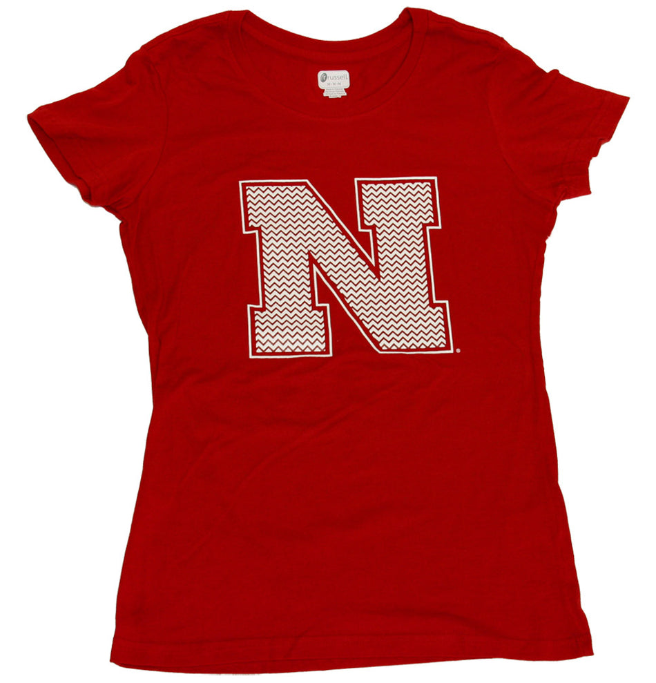Red Chevron N Tee