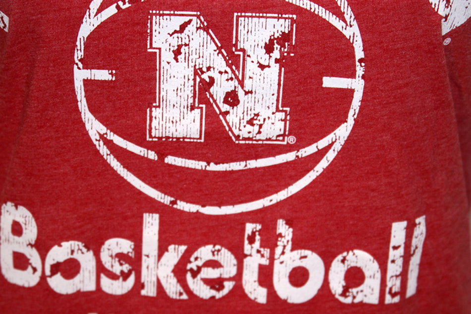 Ladies Red Phys Ed Basketball Tee
