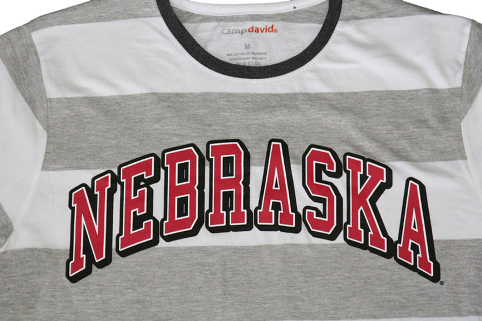 Slim Fit Grey Huskers Striped T-Shirt