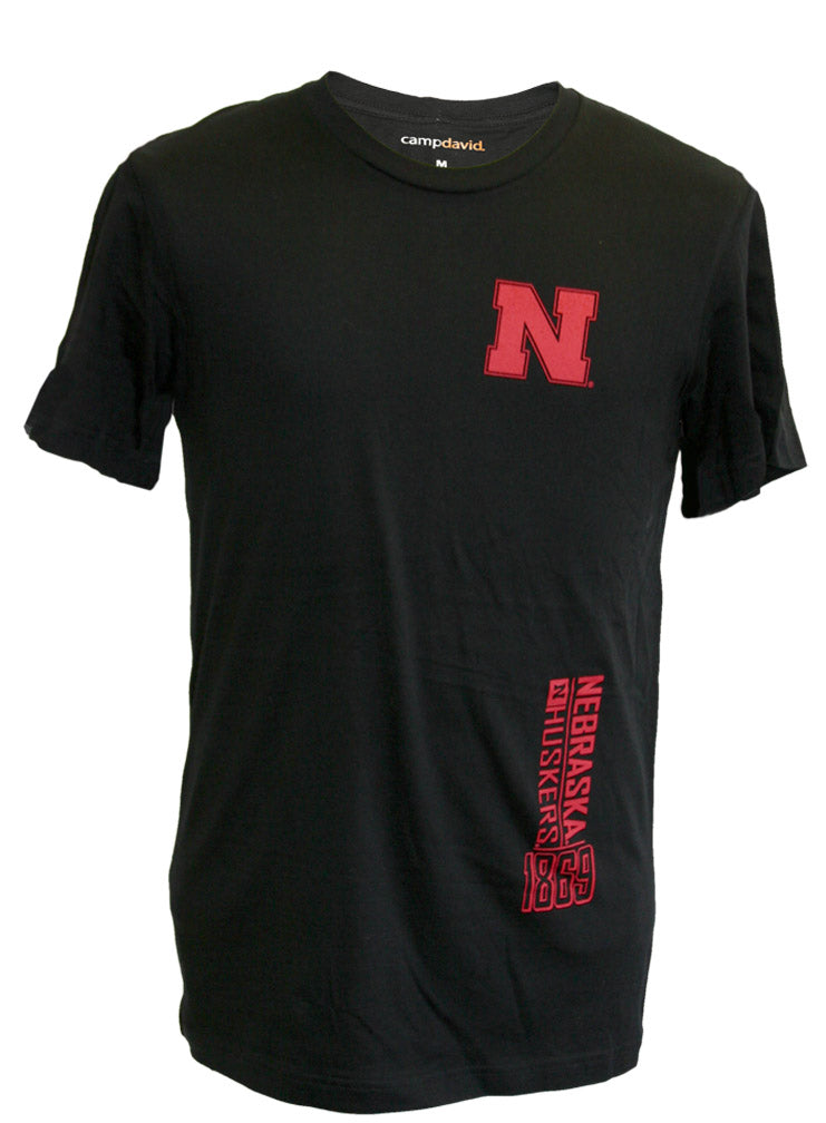 Black Nebraska Huskers 1869 Tee