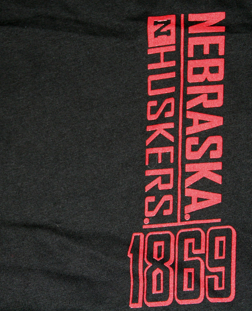 Black Nebraska Huskers 1869 Tee