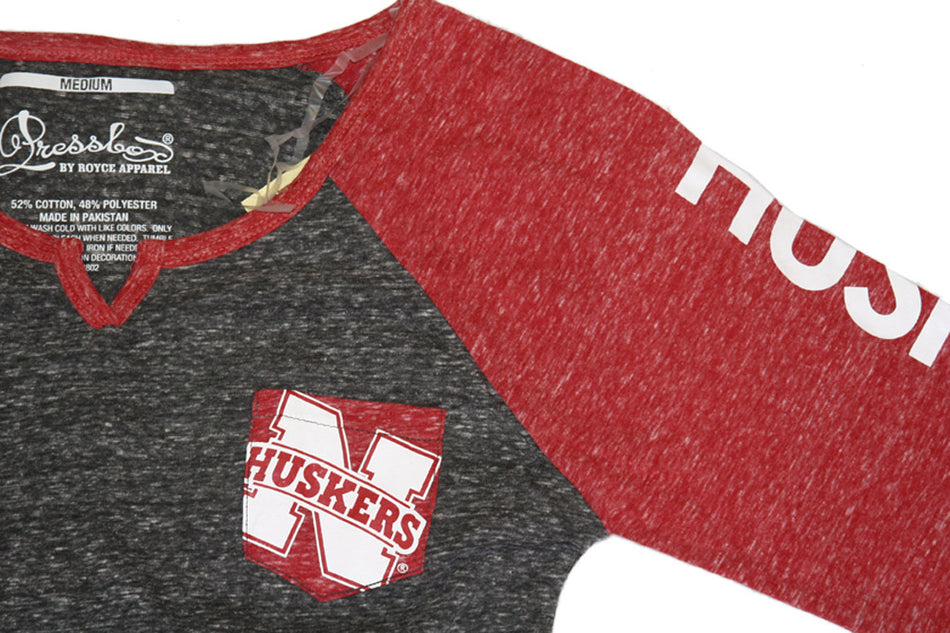 RD/GRY LS Husker Pocket Pressbox