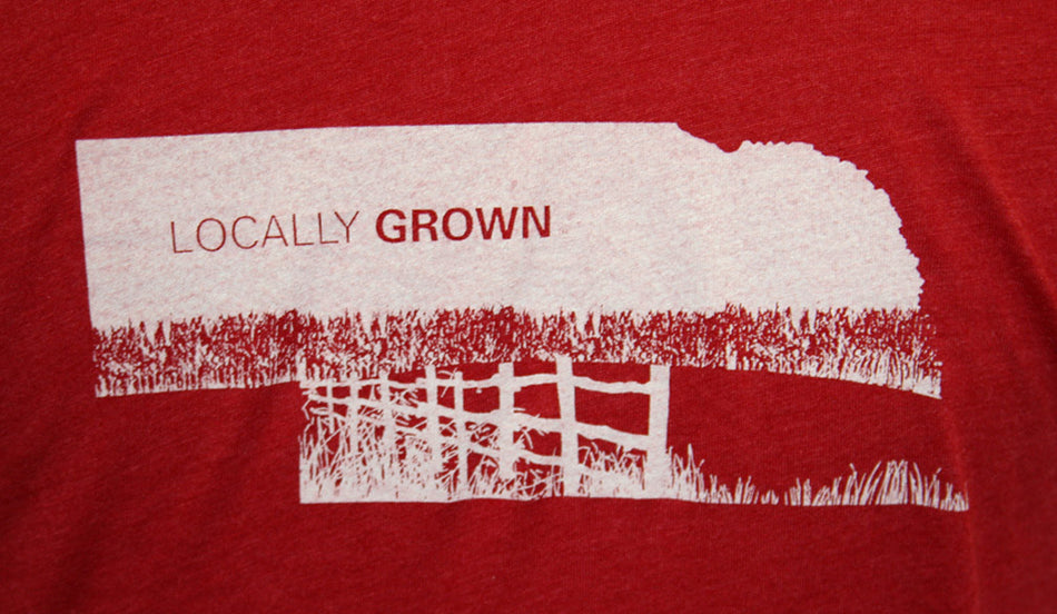 Red Locally Grown Nebraska Tee