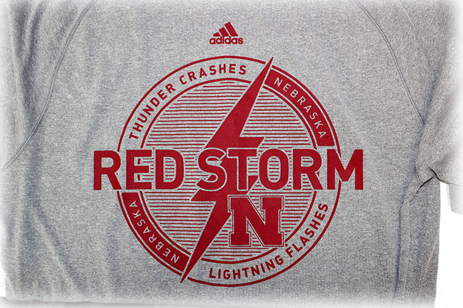 Adidas Red Storm Grey Climalite Tee