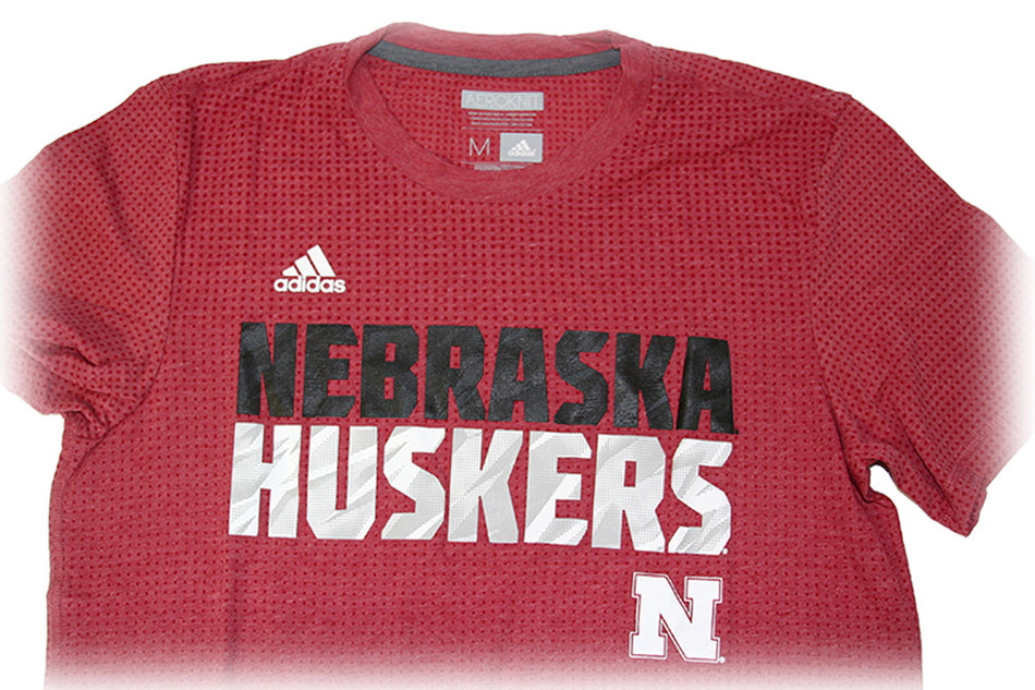 Adidas Aero Knit Huskers Energy Shock Sideline Tee - Red