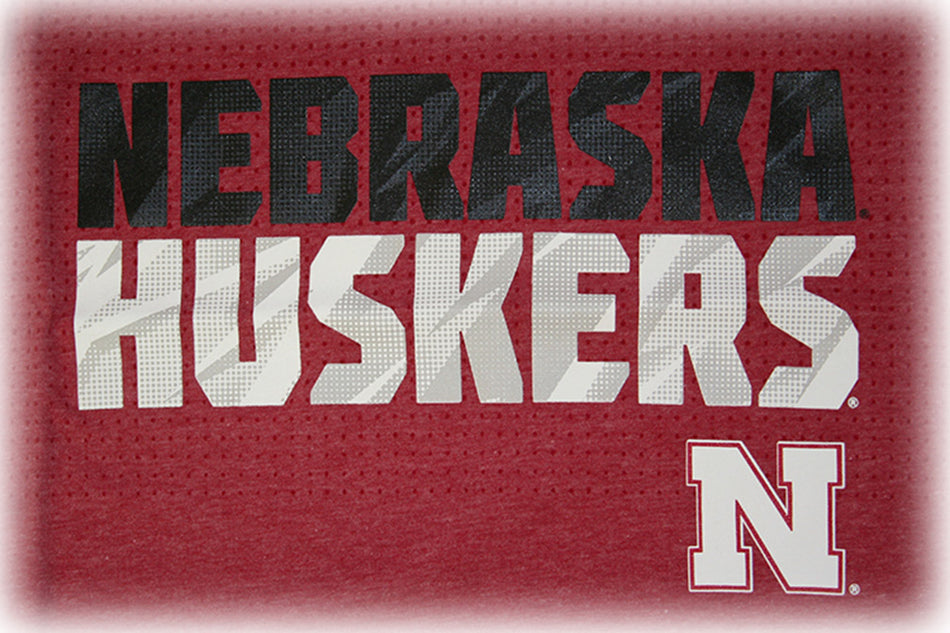 Adidas Womens Nebraska Huskers Shock Energy V-Neck Tee - Red