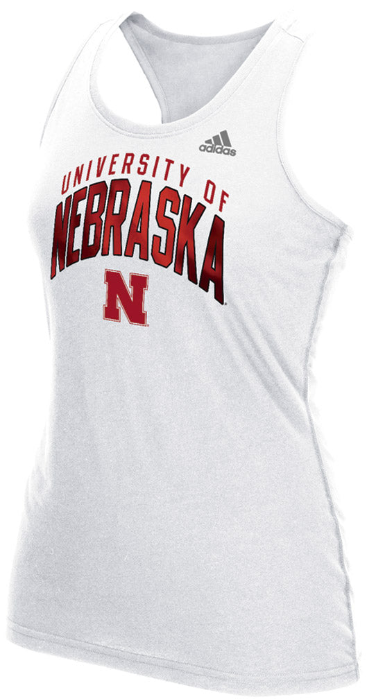Adidas Ladies Sunlight Arched U of N Tank - White