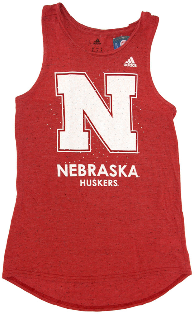 Adidas Iron N Nebraska Huskers Bling Tank