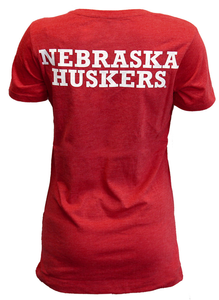 Nebraska Huskers Vneck Emerald Tee
